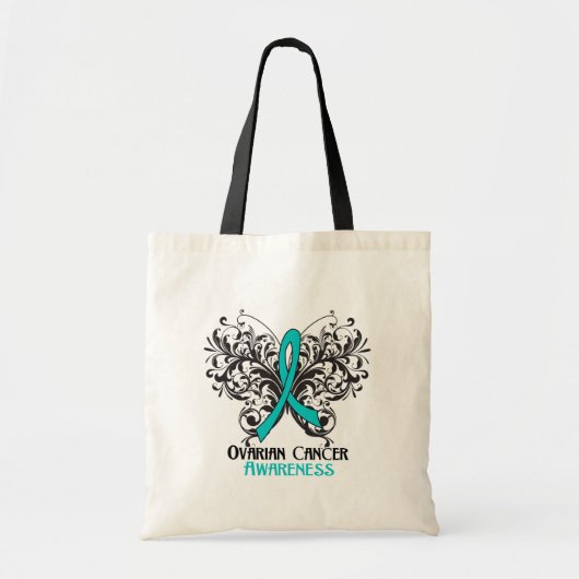Boterfly Ovarium Cancer Awareness Tote Bag (Voorkant)