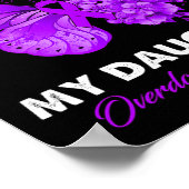 Boterfly Overdosis Bewustheid Ik Draag Paars voor Poster (Hoek)