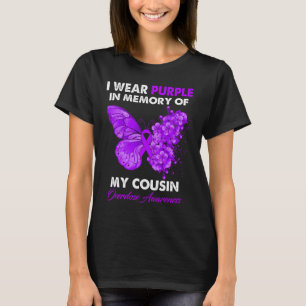 Boterfly Overdosis Bewustheid Ik Draag Paars voor  T-shirt