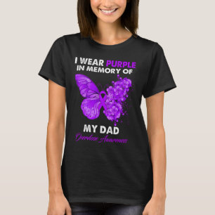 Boterfly Overdosis Bewustheid Ik Draag Paars voor T-shirt