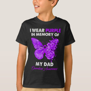 Boterfly Overdosis Bewustheid Ik Draag Paars voor T-shirt
