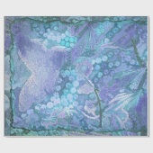 Boterfly  Paars Blauwgroen blauw-Romantisch Cadeaupapier (Vlak)