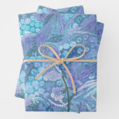 Boterfly  Paars Blauwgroen blauw-Romantisch Inpakpapier Vel (In situ)