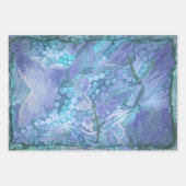 Boterfly  Paars Blauwgroen blauw-Romantisch Inpakpapier Vel (Voorkant)