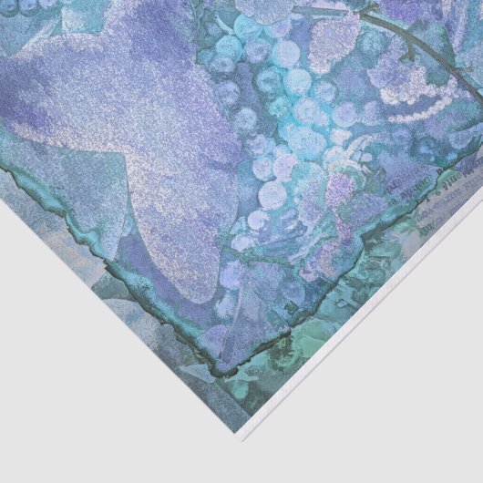 Boterfly  Paars Blauwgroen blauw-Romantisch Tissuepapier (Detail)