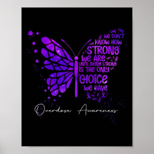 Boterfly Paars Ribbon Overdosering Poster
