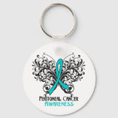 Boterfly Peritoneale kanker Sleutelhanger (Voorkant)