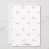 Boterfly/Polka Dot Girl Pink Birth Announding Aankondiging (Achterkant)