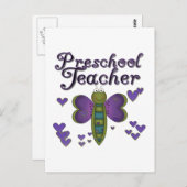 Boterfly Preschool leraar overhemden en cadeaus Briefkaart (Voorkant / Achterkant)
