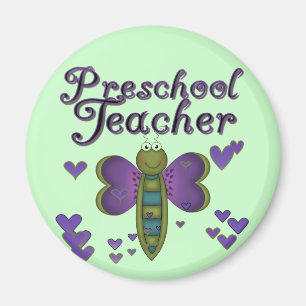 Boterfly Preschool leraar overhemden en cadeaus Magneet
