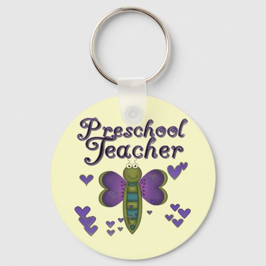 Boterfly Preschool leraar overhemden en cadeautjes Sleutelhanger (Voorkant)