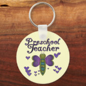 Boterfly Preschool leraar overhemden en cadeautjes Sleutelhanger (Voorkant)