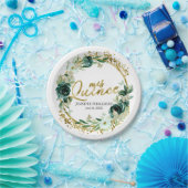 Boterfly Quinceanera Paper Bord Green Floral (Feest)