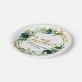 Boterfly Quinceanera Paper Bord Green Floral (Gekanteld)