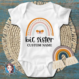Boterfly Rainbow Big Sister Romper