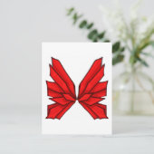 Boterfly Red I Briefkaart (Staand voorkant)