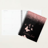 Boterfly Roos Gold Glitter 2023 Planner met naam (Display)