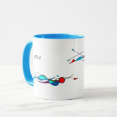 Boterfly-schemerlijn en -kleur mok (Voorkant links)