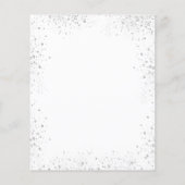 Boterfly Silver Glitter bruiloft Flyer (Achterkant)