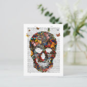 Boterfly Skull Briefkaart (Staand voorkant)