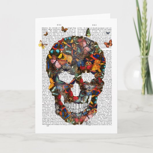 Boterfly Skull Kaart (Voorkant)
