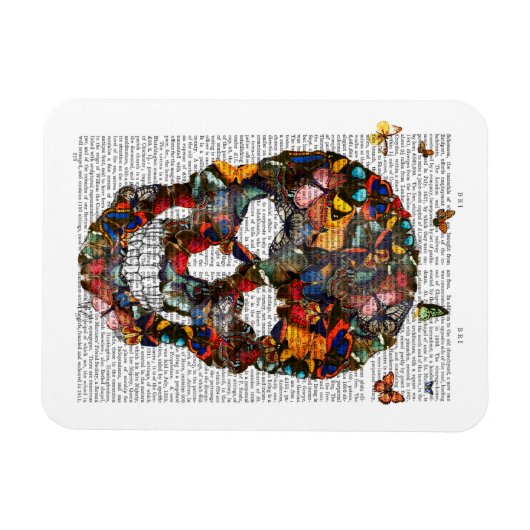 Boterfly Skull Magneet (Horizontaal)