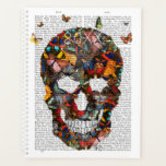 Boterfly Skull Planner<br><div class="desc">Butterfly Skull door Fab Funky. Met een schedel die is opgebouwd uit vlinders in verschillende kleuren met een boekpagina voor een achtergrond. | 190470D</div>