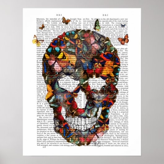 Boterfly Skull Poster (Voorkant)