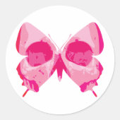 Boterfly Skull Ronde Sticker (Voorkant)