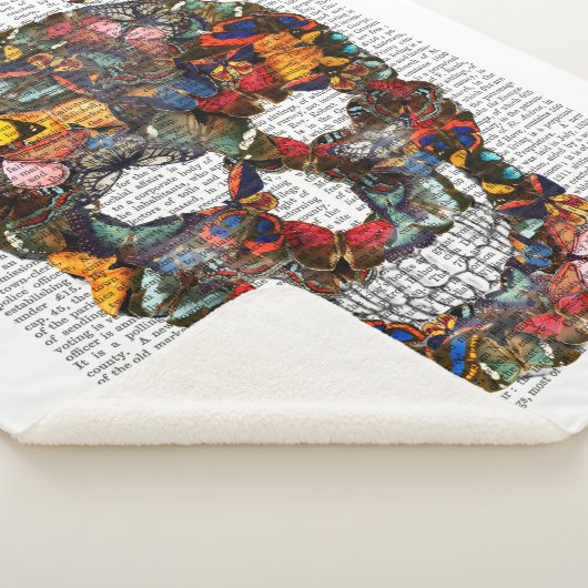 Boterfly Skull Sherpa Deken (3/4)