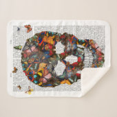 Boterfly Skull Sherpa Deken (Voorkant (horizontaal))