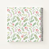 Boterfly Spring Floral Monogram Girly Notitieboek (Achterkant)