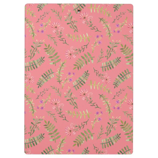 Boterfly Spring Floral Monogram School Klembord (Achterkant)