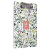 Boterfly Spring Floral Monogram School Klembord (Rechts)