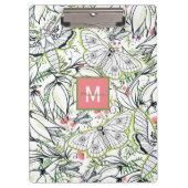 Boterfly Spring Floral Monogram School Klembord (Voorkant)