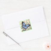 Boterfly Square Sticker. Vierkante Sticker (Envelop)