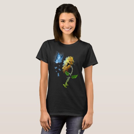 Boterfly Sunflower Apraxia Awareness T-shirt (Voorkant volledig)