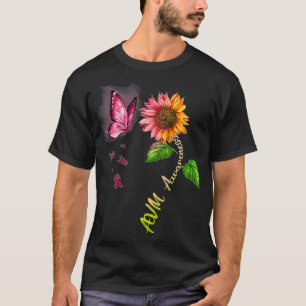 Boterfly Sunflower AVM Awareness T-shirt
