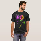 Boterfly Sunflower Epilepsy Bewustheid T-shirt (Voorkant volledig)