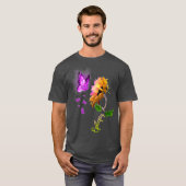 Boterfly Sunflower Epilepsy Bewustheid T-shirt (Voorkant volledig)
