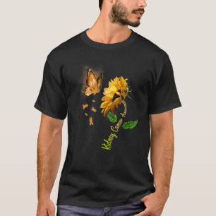 Boterfly Sunflower Nierkanker Bewustheid T-shirt