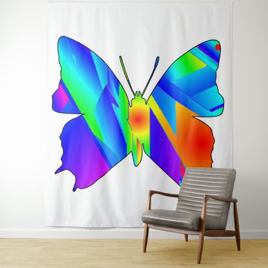Boterfly Sunset Tapestry Wandkleed (In situ)