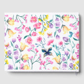 Boterfly Theme Spring Floral Garden Baby shower Gastenboek (Achterkant)
