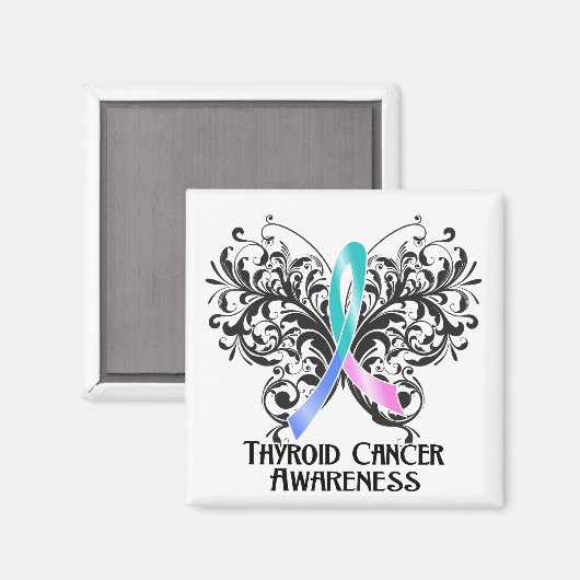 Boterfly Thyroid Cancer Awareness Magneet (Voorkant / Achterkant)
