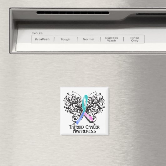 Boterfly Thyroid Cancer Awareness Magneet (Insitu (Vaatwasser))