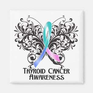 Boterfly Thyroid Cancer Awareness Magneet