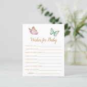Boterfly Tuinkers voor Baby Kaart (Staand voorkant)