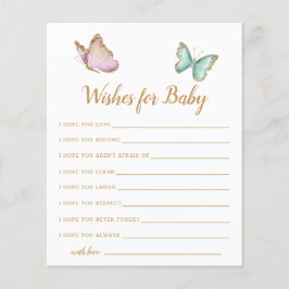 Boterfly Tuinkers voor Baby Kaart