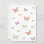 Boterfly-uitnodiging | Boterfly Birthday Invite Kaart (Achterkant)