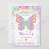 Boterfly-uitnodiging Kaart (Voorkant)